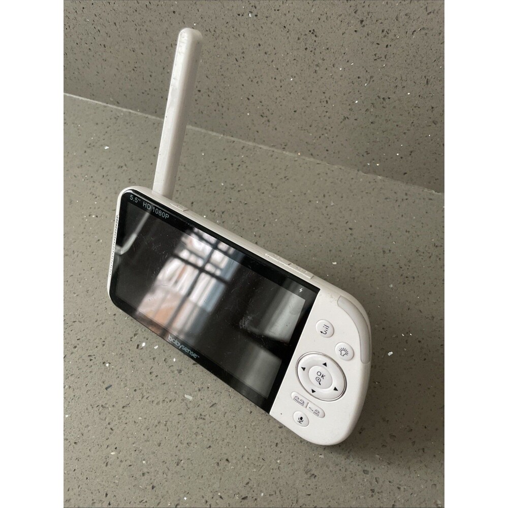 Babysense VBM55RX White 5.5” LCD 1080p Full HD Split-Screen Video Baby Monitor